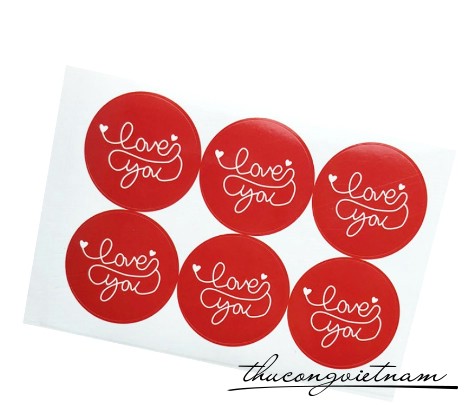 Sticker tròn đỏ 